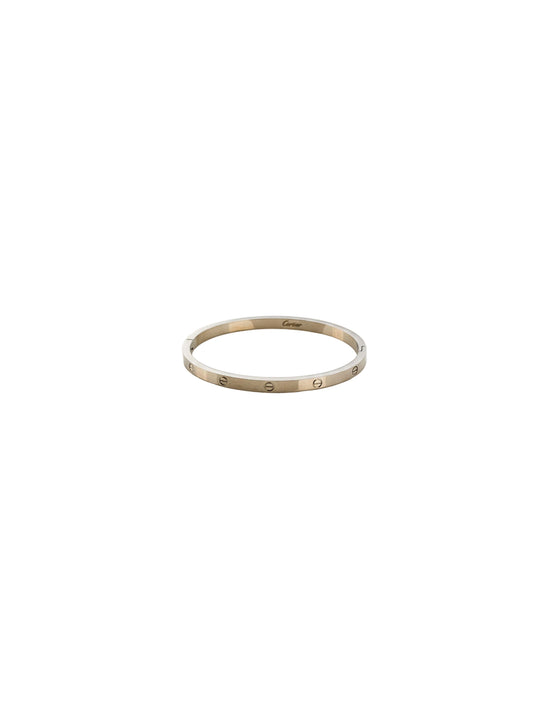 Silver Classic Screw Bangle