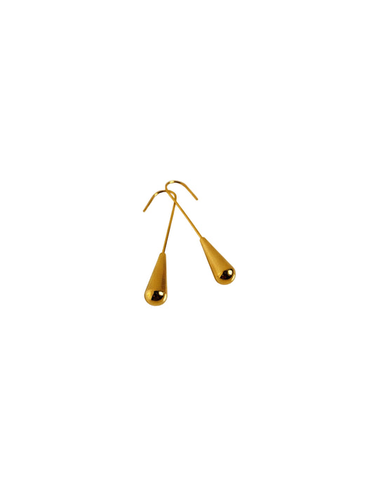 Golden Teardrop Dangle Earrings