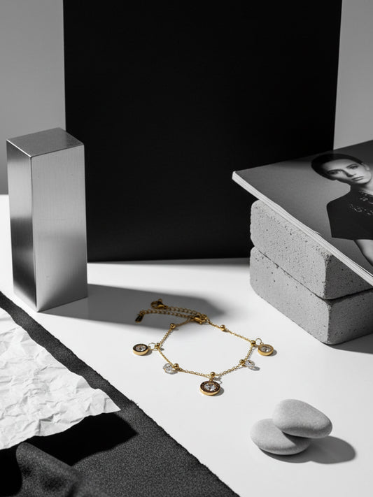 Golden Roman Charm Bracelet