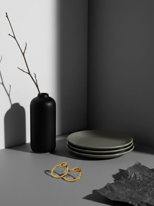 Dual Circle Link Earrings