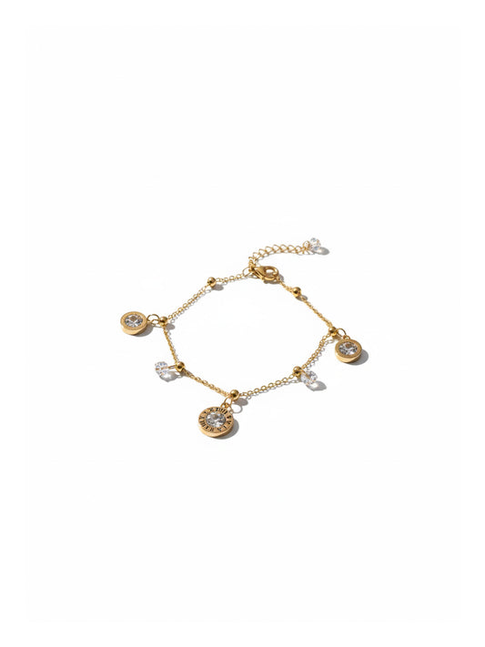 Golden Roman Charm Bracelet